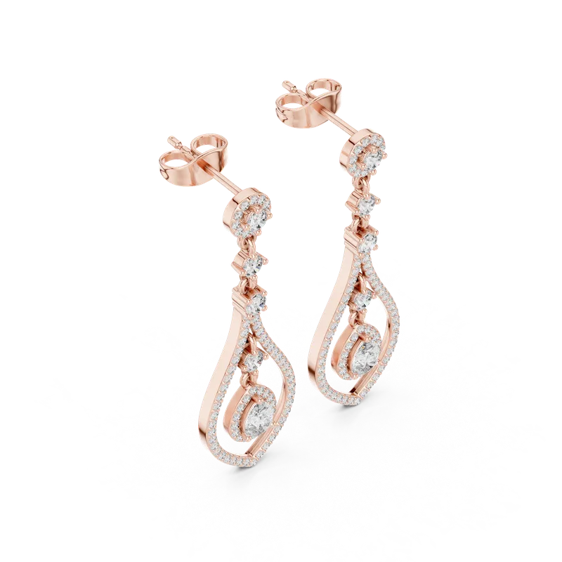 18K Gold Diamond Earrings – 0.936 ct (3#10006E_115_M) – Earrings by Ivanka & Co