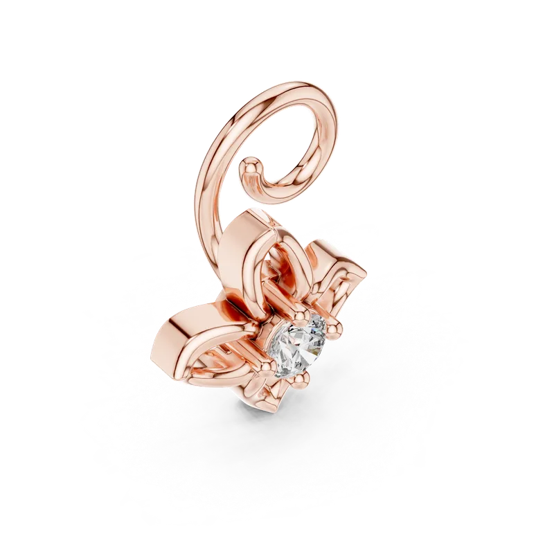 18K Gold Round Diamond Earrings – 0.015 ct (74852) – Earrings by Ivanka & Co