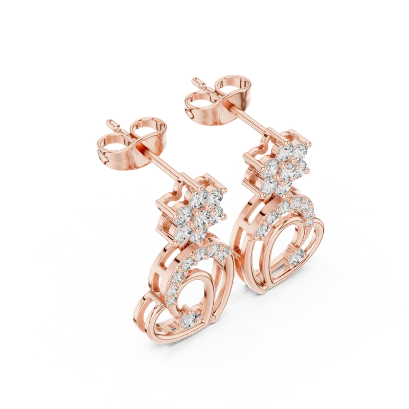 18K Gold Round Diamond Earrings – 0.612 ct (AER-103) – Earrings by Ivanka & Co