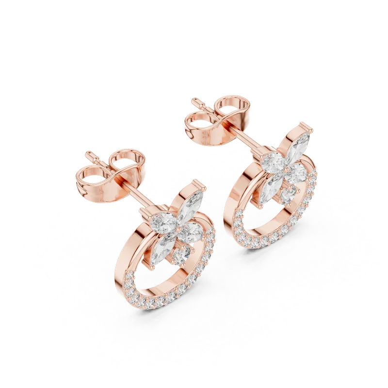 18K Gold Diamond Earrings – 0.684 ct (AER-139) – Earrings by Ivanka & Co