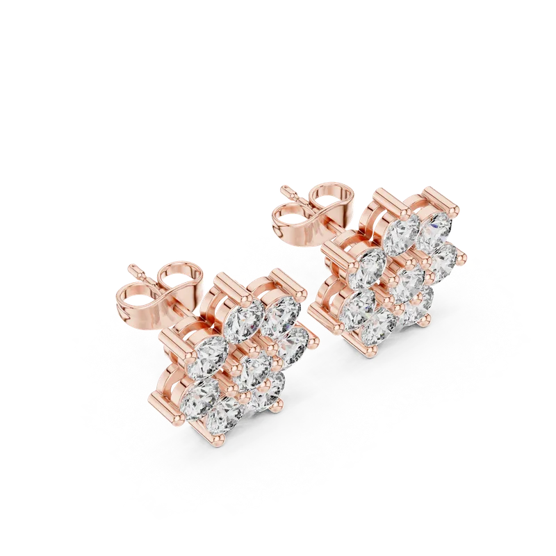 18K Gold Round Diamond Earrings – 2.64 ct (AER-174) – Earrings by Ivanka & Co