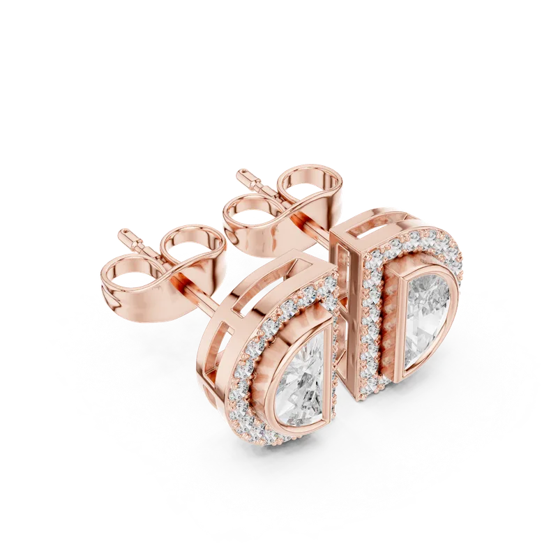 18K Gold Round Diamond Earrings – 0.64 ct (AER-175) – Earrings by Ivanka & Co