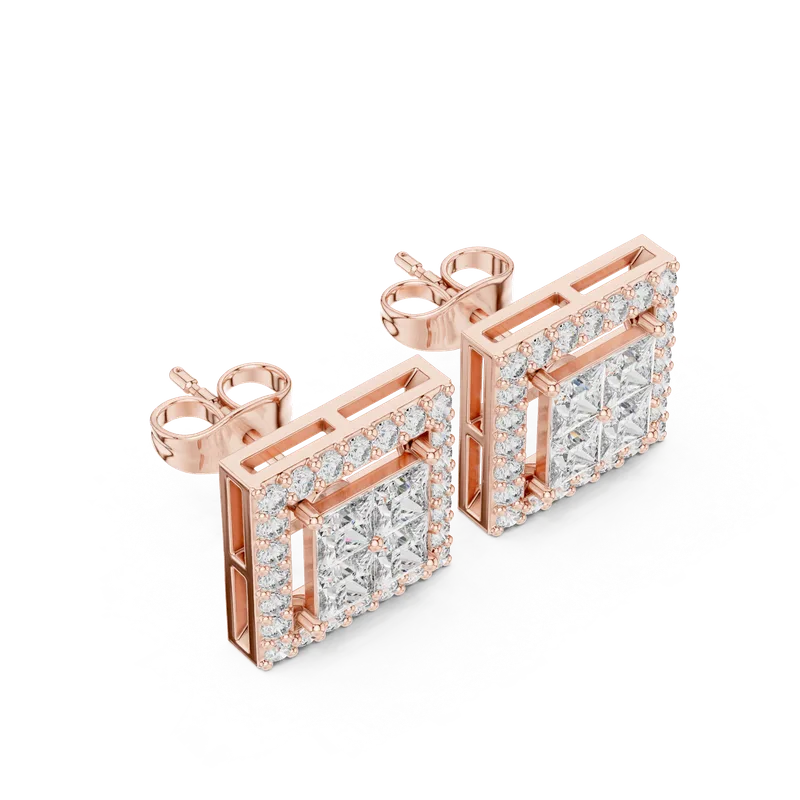 18K Gold Diamond Earrings – 1.666 ct (AER-57) – Earrings by Ivanka & Co