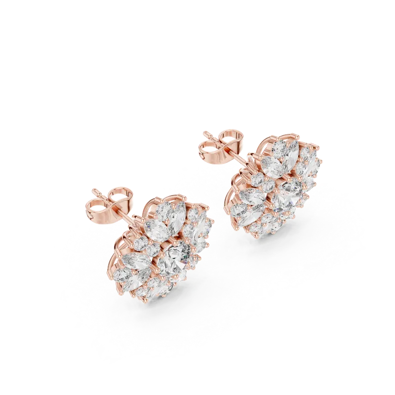 18K Gold Diamond Earrings – 4.12 ct (AGDER-220) – Earrings by Ivanka & Co