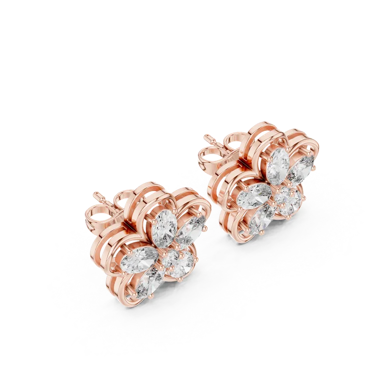 18K Gold Oval Diamond Earrings – 1.59 ct (AGDER-227) – Earrings by Ivanka & Co