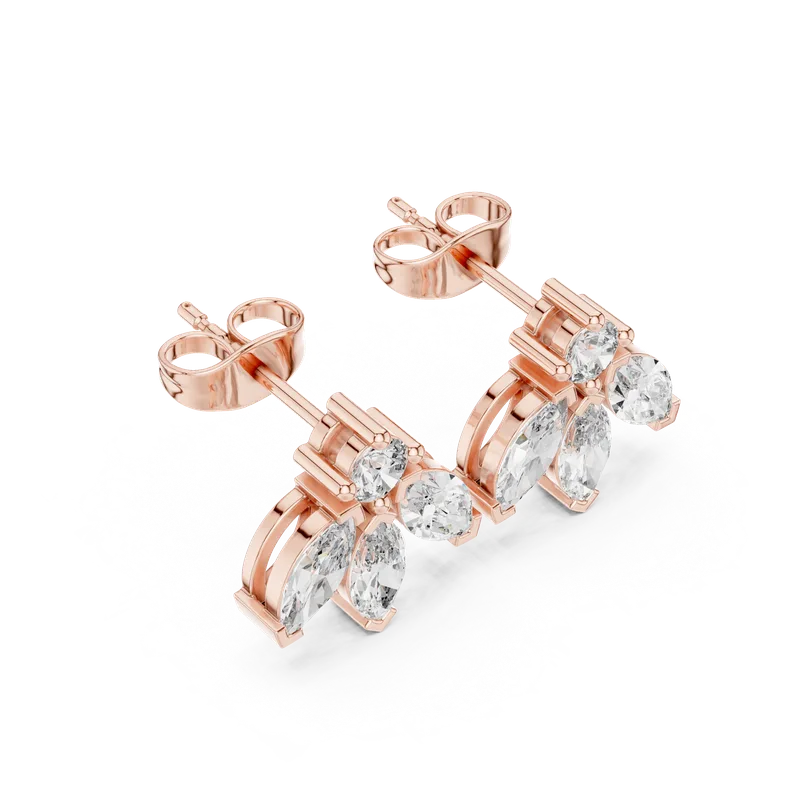 18K Gold Marquise Diamond Earrings – 1.34 ct (AGDER-228) – Earrings by Ivanka & Co