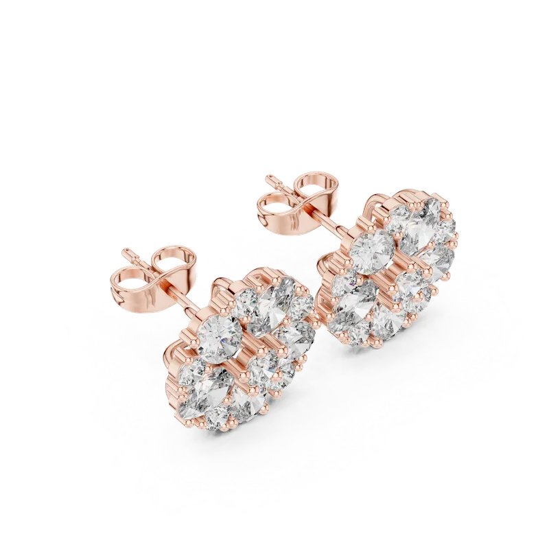 18K Gold Diamond Earrings – 2.97 ct (AGDER-229) – Earrings by Ivanka & Co