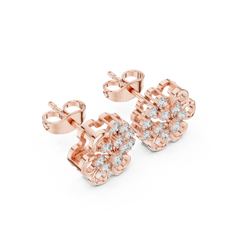 18K Gold Diamond Earrings (AGDER-307) – Earrings by Ivanka & Co