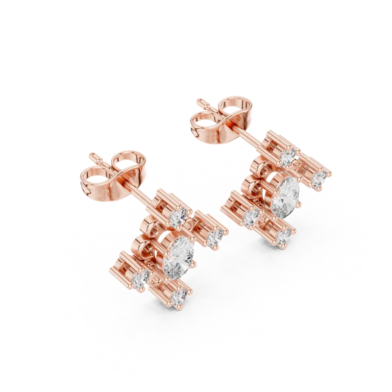 18K Gold Diamond Earrings (AGDER-350) – Earrings by Ivanka & Co