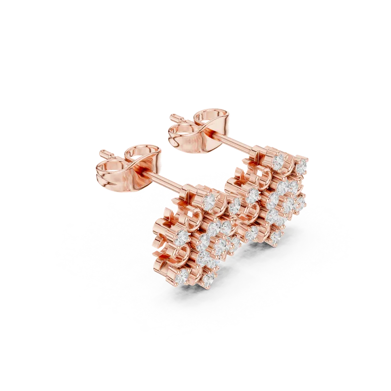 18K Gold Diamond Earrings (AGDER-352) – Earrings by Ivanka & Co