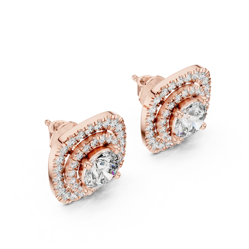 18K Gold Diamond Earrings – 3.892 ct (ER-0010) – Earrings by Ivanka & Co