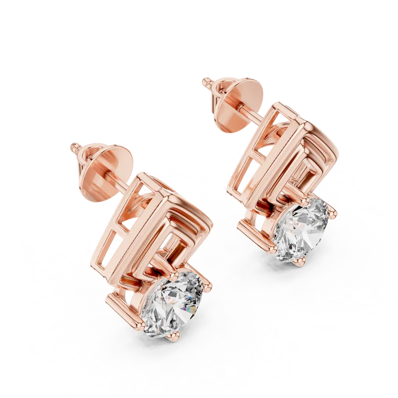 18K Gold Diamond Earrings – 2.5 ct (ER-0011) – Earrings by Ivanka & Co